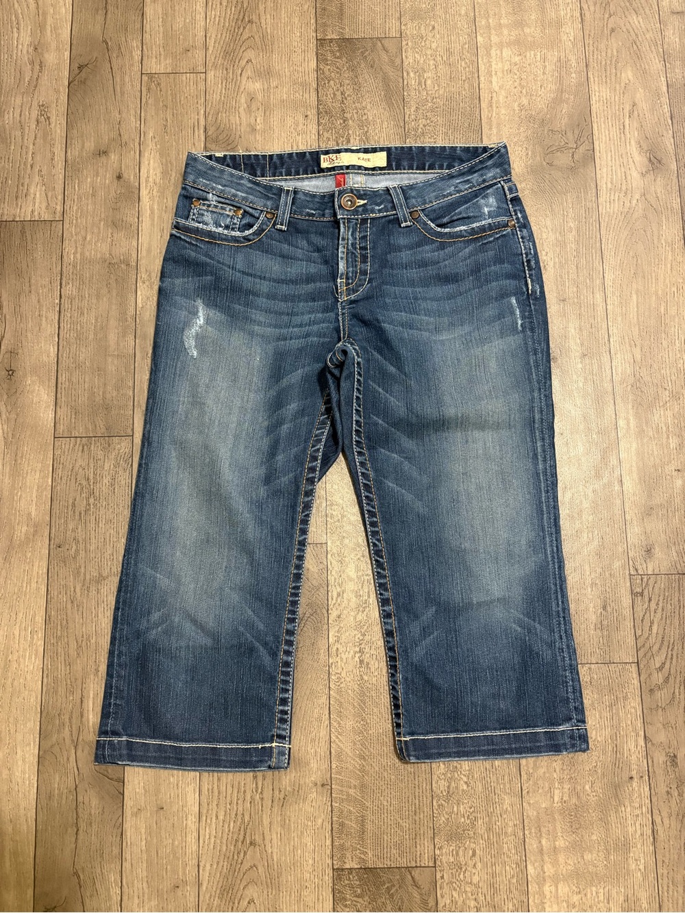 BKE Women's Midwash Cropped Jeans - Blue